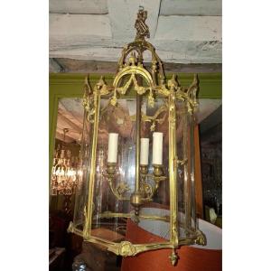 Large Gilt Bronze Lantern