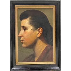 Profile Portrait Of A Young Woman 