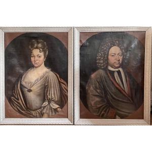 Pair Of Portraits From The Early 18th Century, 1715