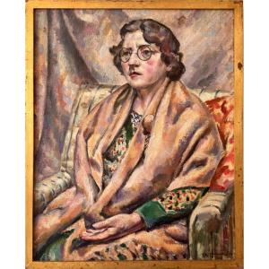 Portrait Of A Young Woman By Augustin Carrera 1926