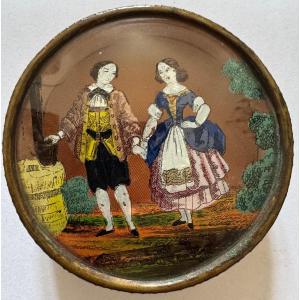 Boiled Cardboard Box, Mounted Under Glass, 19th Century