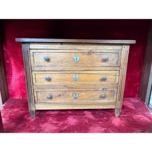 Louis XVI Style Solid Walnut Commode