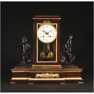 Clock Office Regulator Signed Charles Henry Frisard In Rouen Date 1809 