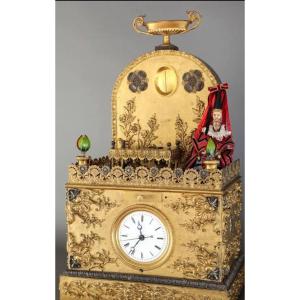 Magician Of Maillardet Around 1837 Pendulum And Automaton