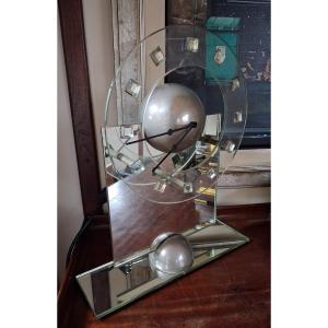 "la Pendule à Miroir" Modernist Clock Circa 1930 By Jean Tranchant