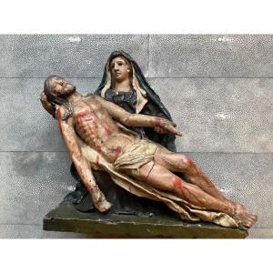 Pietà, Italy Or Provence, 18th Century, Papier-mâché And Wood 