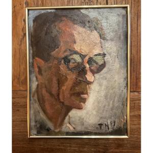 Portrait Of A Man With Round Glasses, 1949