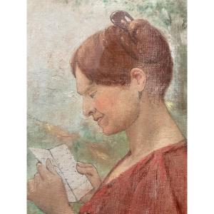 The Soldier's Letter, Oil On Canvas