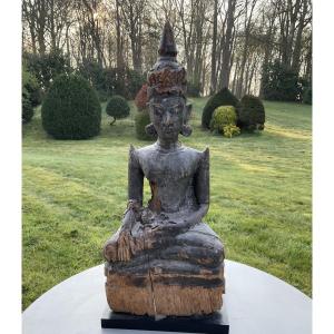 Wooden Statue From Laos