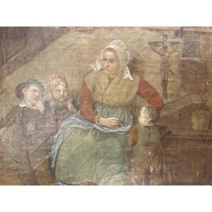 The Teacher And The Children, Flanders, 18th Century