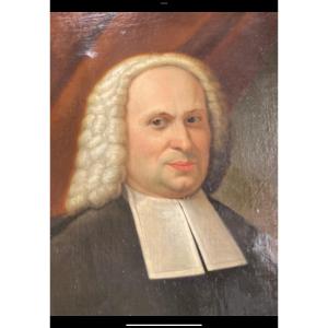 Portrait Of A Man 18th Century Oil On Canvas