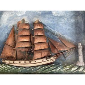 Diorama Sea And Wooden Sails