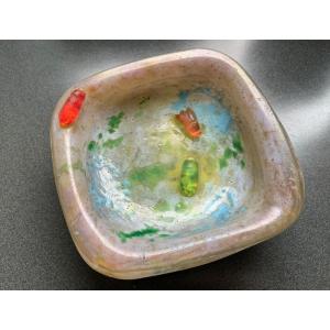 Art Nouveau Cameo Glass Cup Beetles, Daum Nancy Circa 1903