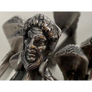 Expressive Faune Knife Rest In Silver From The 19th Century, In Very Good Condition Paris 1900