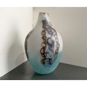 Barbini Glass Vase, Scavo, Murano, Italy, 1960-70