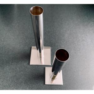 Vase, Candlestick, (no.1.) Mid Century Modern, 925 Silver, Schwäbisch Gmünd Circa 1970-80