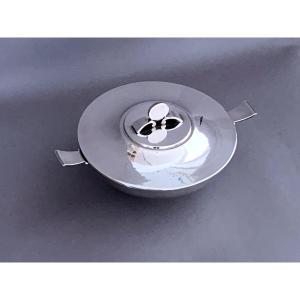 Harald Nielsen. Art Deco Sterling Silver Lidded Bowl. Georg Jensen Goldsmith Design 689