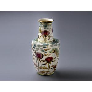 Vase From The Zsolnay Factory, Pécs (hungary), Circa 1895–1905. Fine Earthenware, Polychrome Decoration.