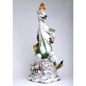 Aelteste Volkstedter Porzellanfabrik Dragon Good Luck Charm Porzellan Palais Leipzig