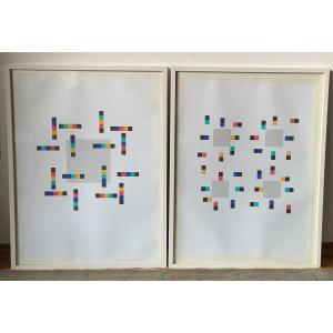 Verena Loewensberg (1912-1986) Quatre Variations Autour d'Un Carré, 1980 4 Serigraphs 14/50