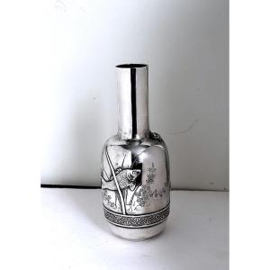 Tiffany & Co. Japanese Silver Vase, Model 1473m, New York Circa 1880-1891