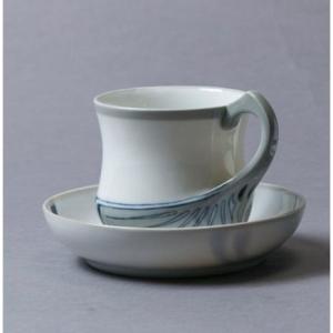 Art Nouveau Meissen Porcelain, Saxonia Pattern Coffee Cup, Oe Voigt 1904