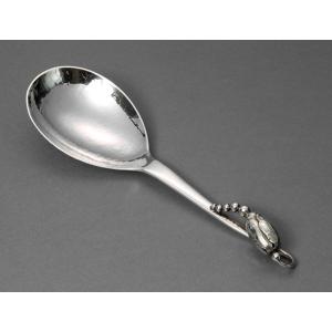 Georg Jensen Sterling Silver Serving Spoon Blossom Collection # 84