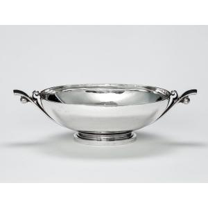 Pre-war Georg Jensen Sterling Pyramid Centerpiece #636, Design: Harald Nielsen 1928, 1933-44