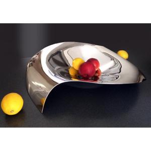 Georg Jensen Large Bowl, Modernist XXl Sterling Silver Centerpiece, Allan Scharff #1343