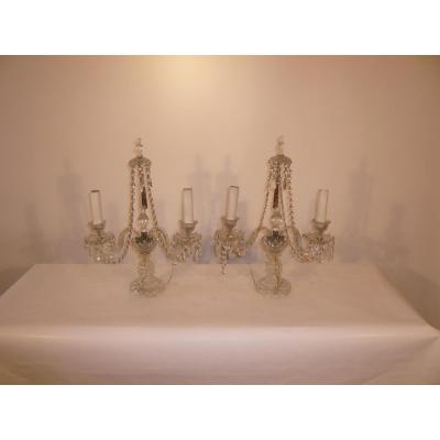 Pair Of Baccarat Girandoles