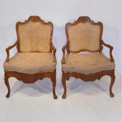 Pair Of Chairs In Flat File To Regency Style