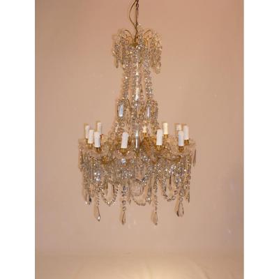 Baccarat Crystal Chandelier Circa 1900
