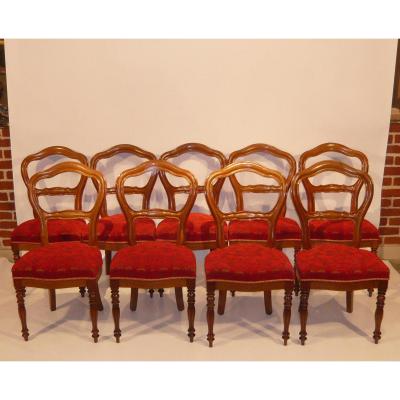Suite Nine Chairs Louis-philippe