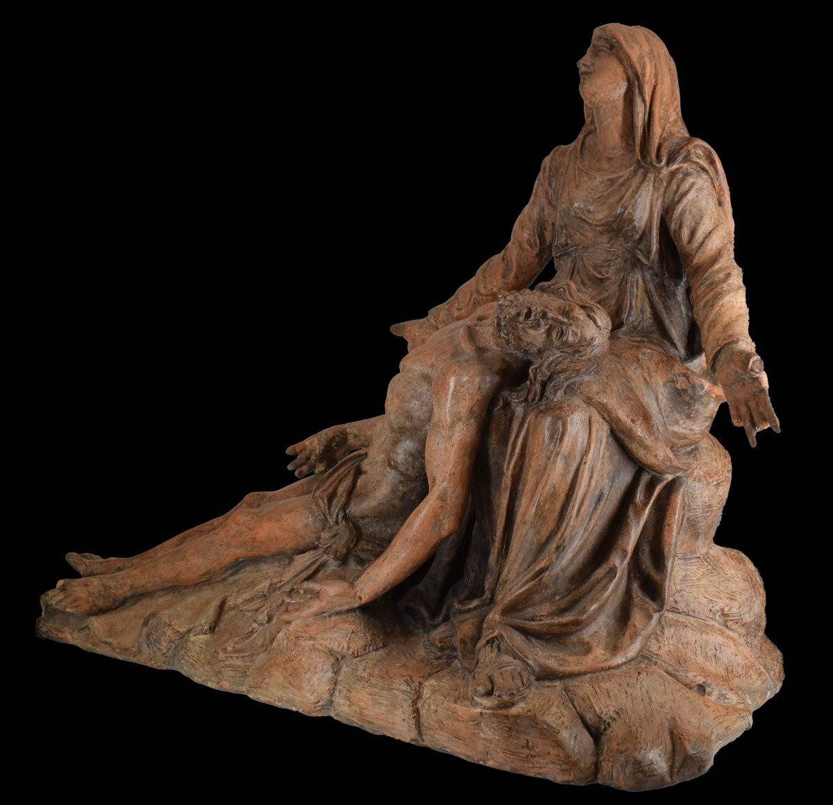 Pietà – Scultura in terracotta emiliana del XVIII secolo, Attribuita a Giuseppe Maria Mazza -photo-2