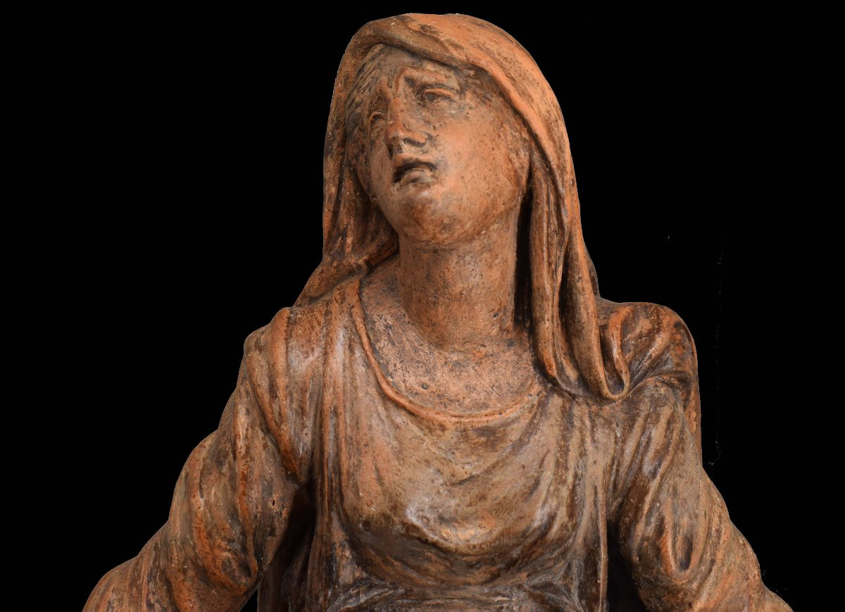 Pietà – Scultura in terracotta emiliana del XVIII secolo, Attribuita a Giuseppe Maria Mazza -photo-4