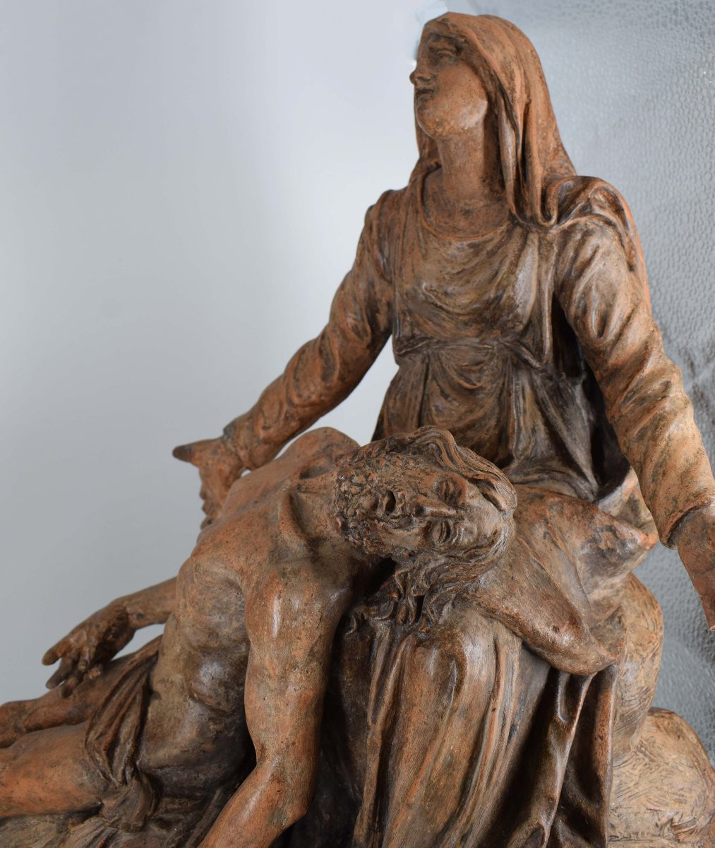Pietà – Scultura in terracotta emiliana del XVIII secolo, Attribuita a Giuseppe Maria Mazza -photo-6
