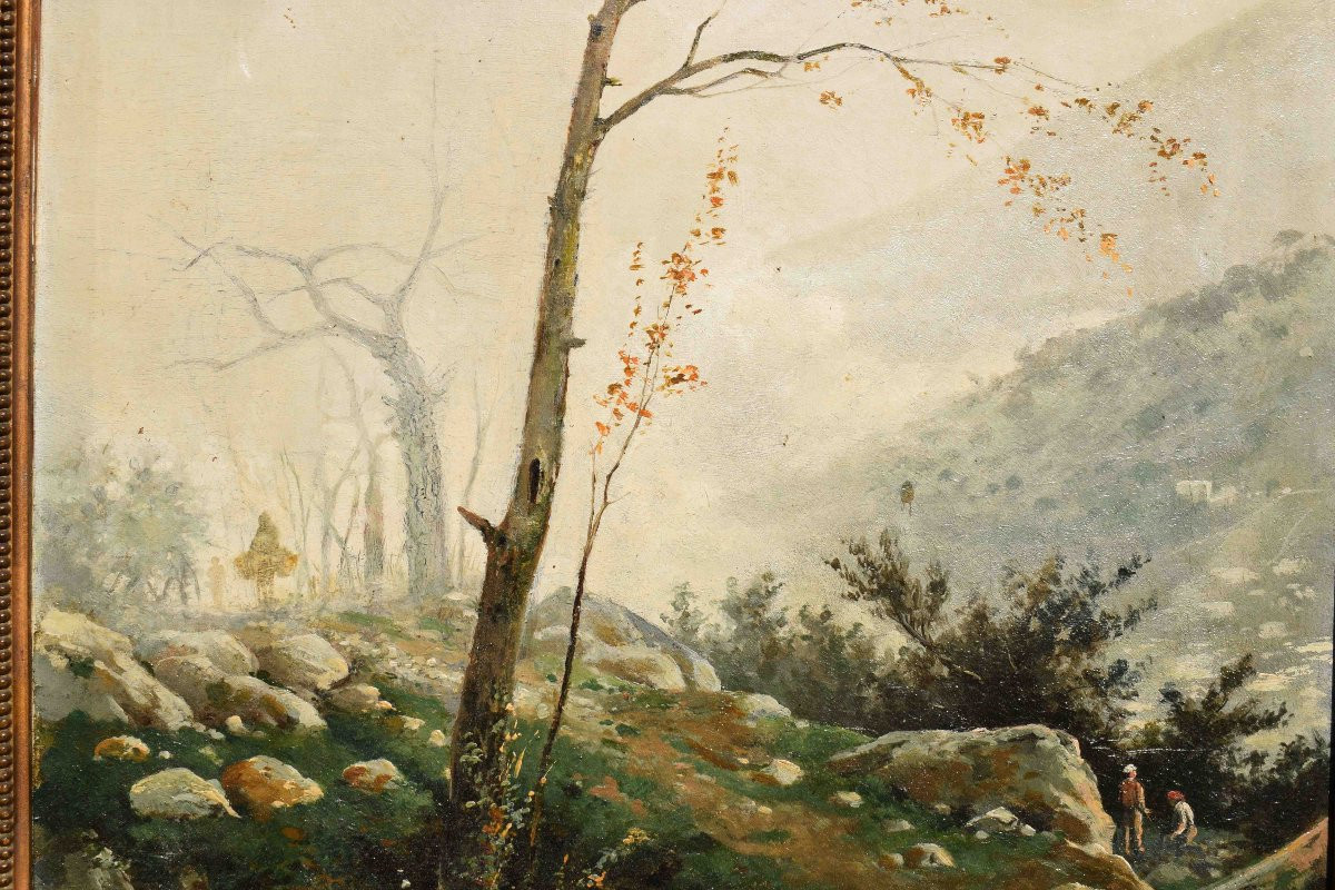 Dipinto di Federico Ashton (1836–1904) – Veduta alpina-photo-4