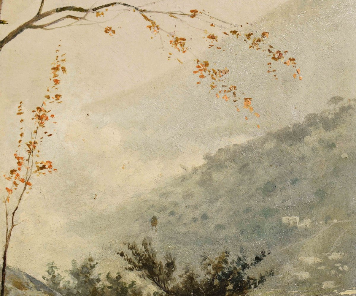 Dipinto di Federico Ashton (1836–1904) – Veduta alpina-photo-5