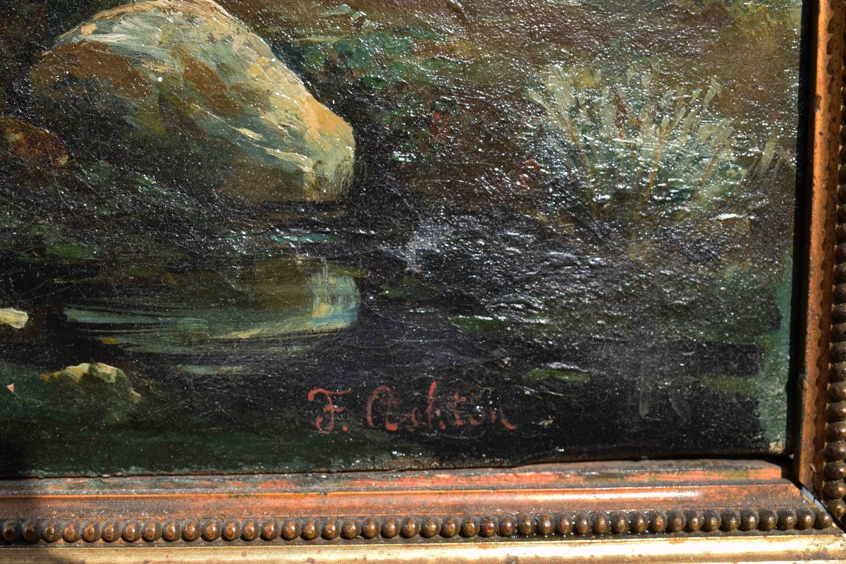 Dipinto di Federico Ashton (1836–1904) – Veduta alpina-photo-6
