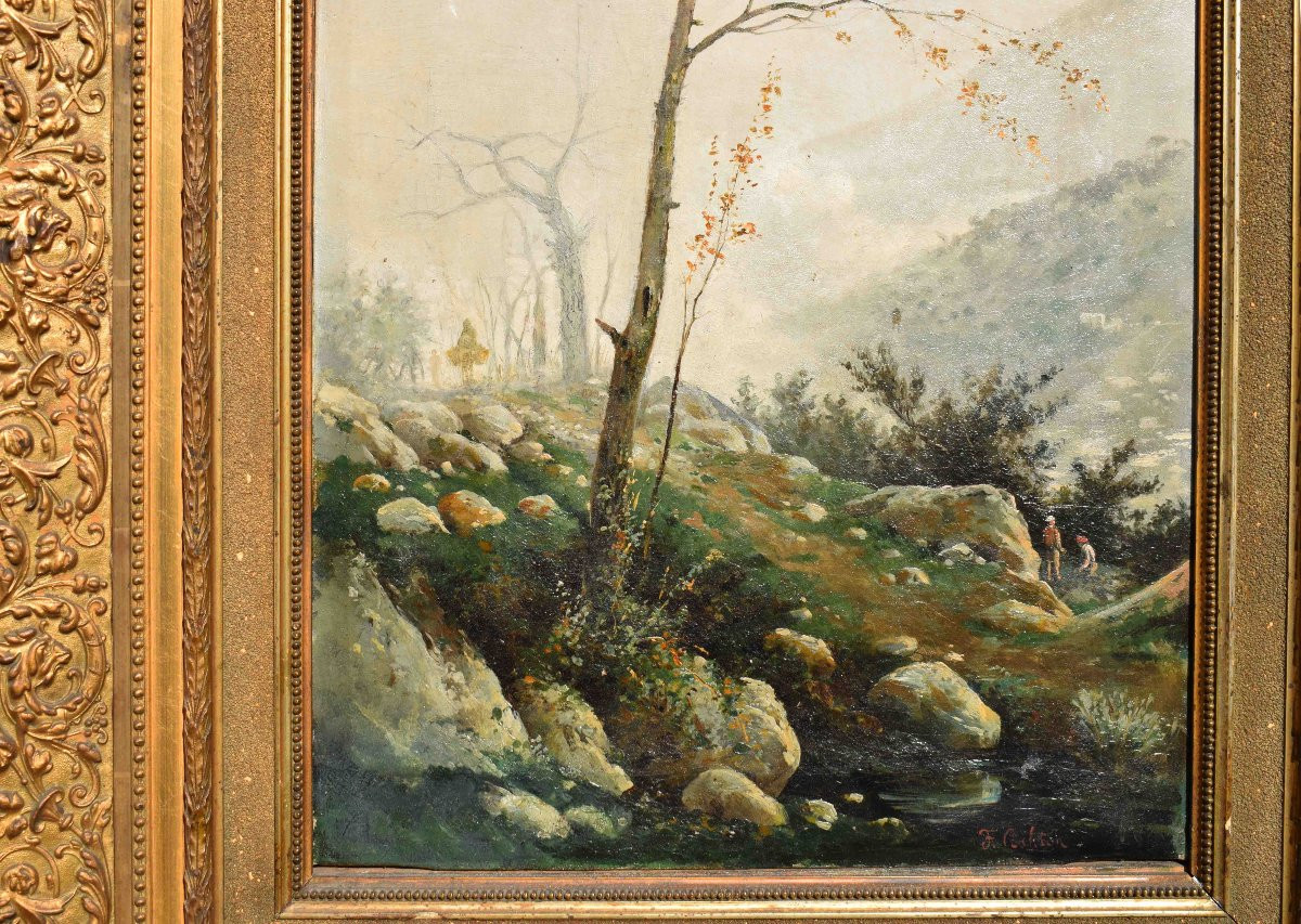 Dipinto di Federico Ashton (1836–1904) – Veduta alpina-photo-7