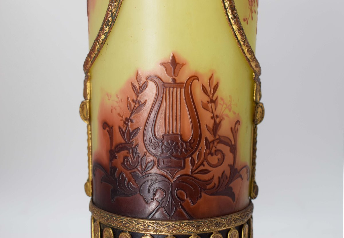VASO IN VETRO E BRONZO, FRANCIA XX SECOLO-photo-7