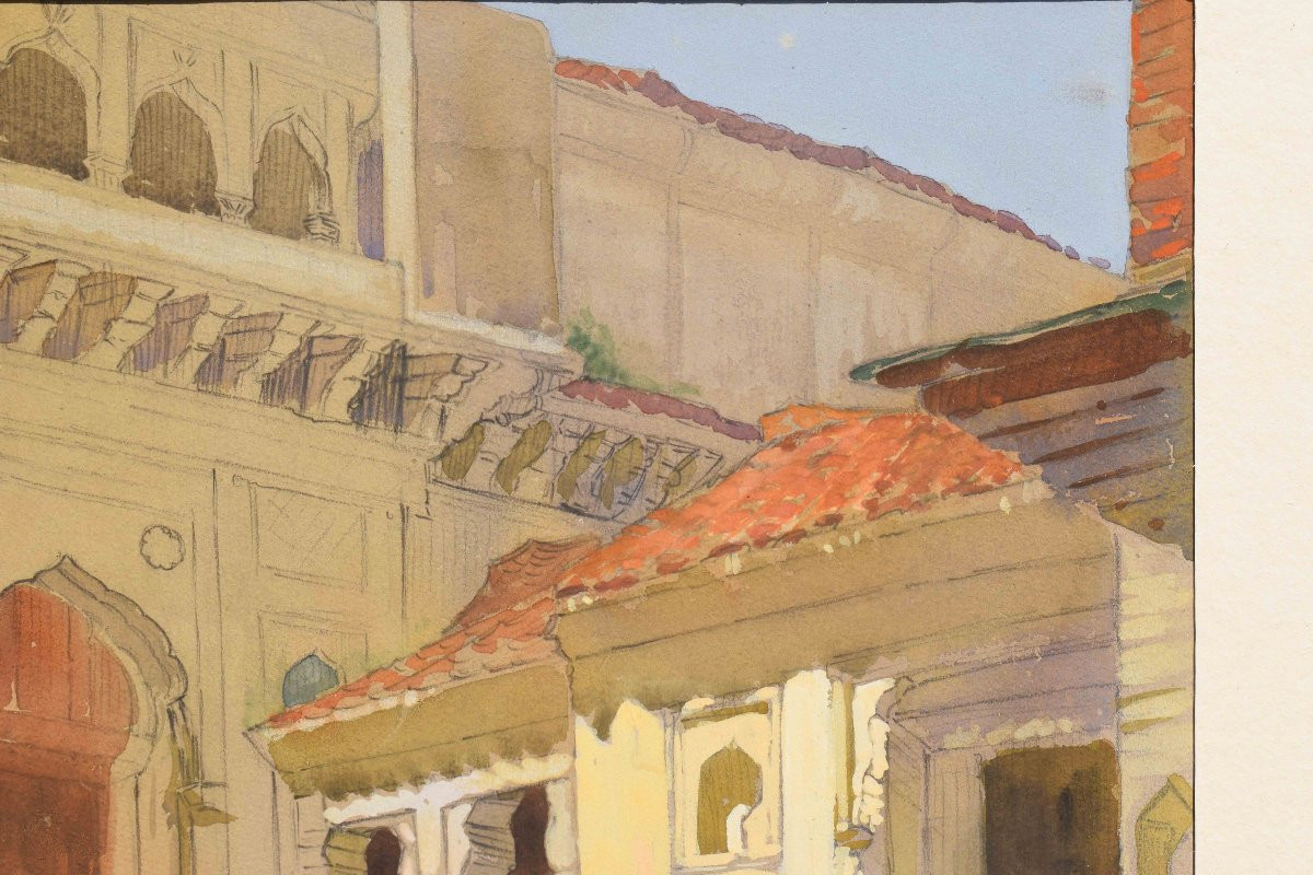 Acquerello orientalista con architetture-photo-4