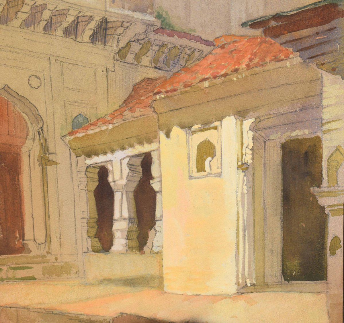Acquerello orientalista con architetture-photo-2