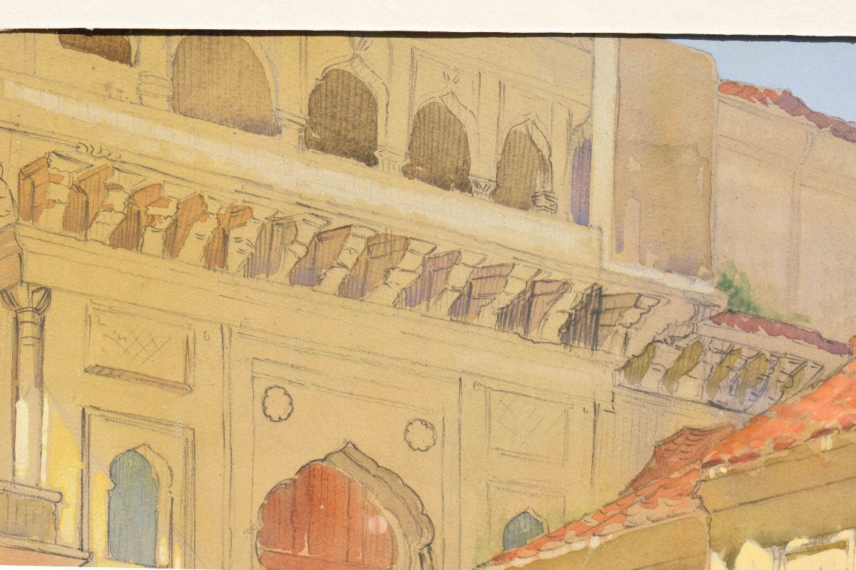 Acquerello orientalista con architetture-photo-4