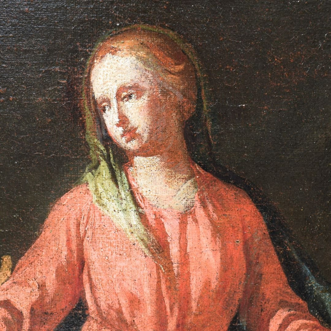 Dipinto lombardo religioso Annunciazione Inizio XVIII secolo-photo-2