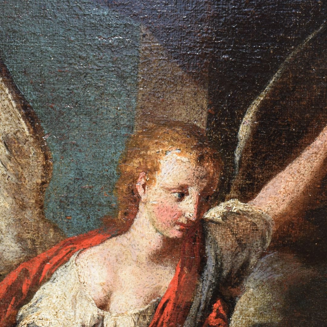 Dipinto lombardo religioso Annunciazione Inizio XVIII secolo-photo-4