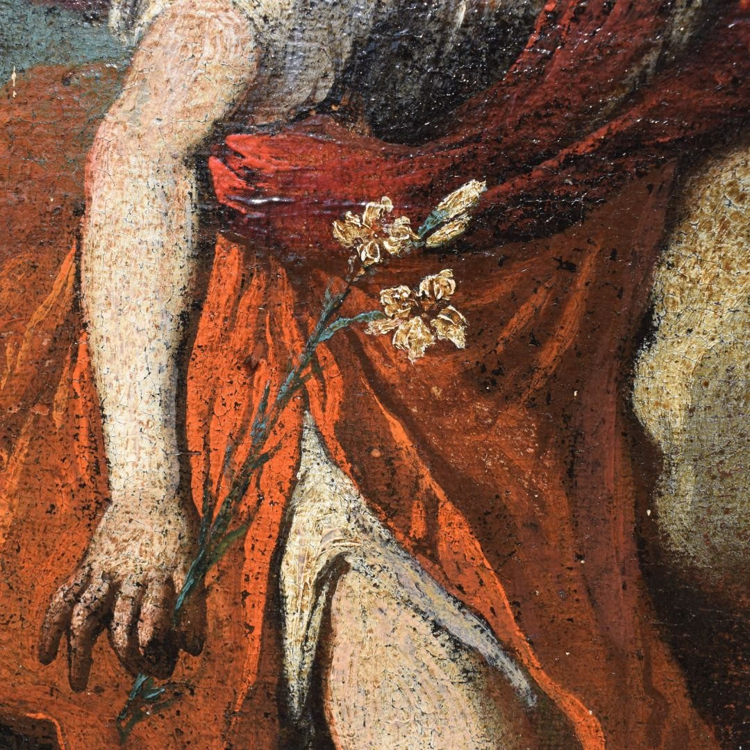 Dipinto lombardo religioso Annunciazione Inizio XVIII secolo-photo-6