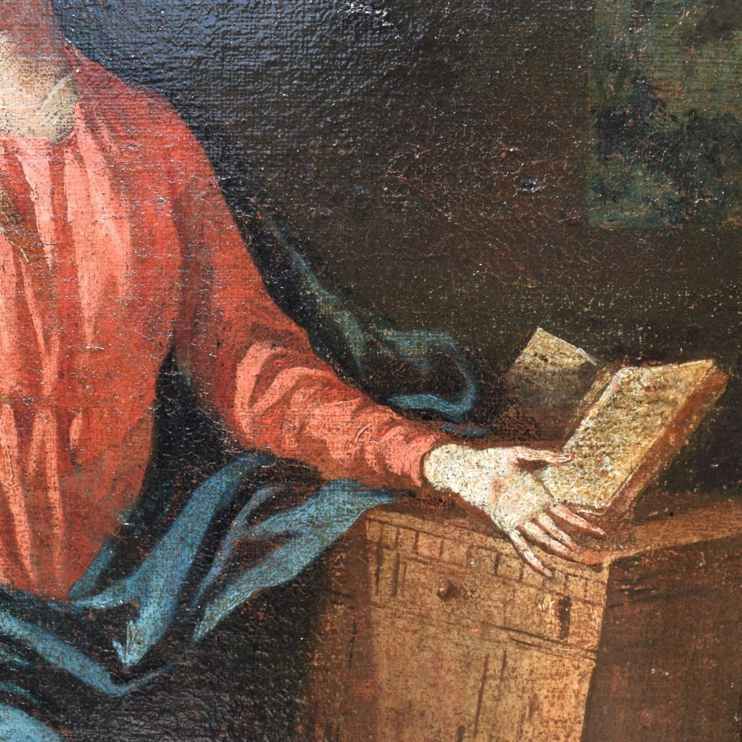 Dipinto lombardo religioso Annunciazione Inizio XVIII secolo-photo-7