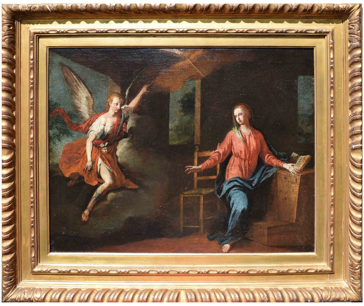 Dipinto lombardo religioso Annunciazione Inizio XVIII secolo