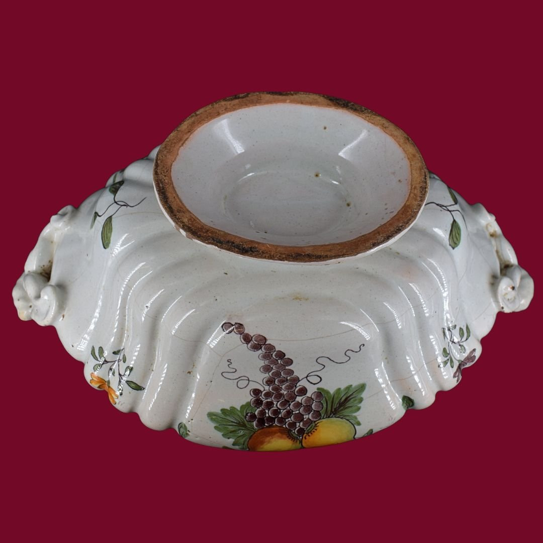 XVIII secolo, Imola (Emilia, Italia), Zuppiera in maiolica policroma-photo-4